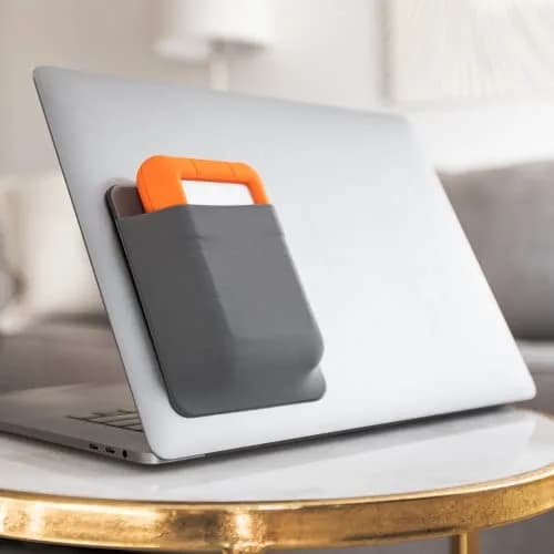 Slipdrive Gray Portable Hard Drive Sleeve for Laptops | 13.97cm x 11.43cm (5.5" x 4.5") Stick-On Case thumbnail 8