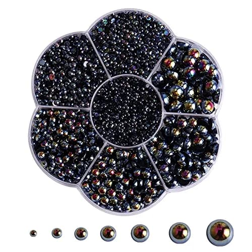BLAAROOM Half Pearls for Crafts 2mm-10mm | Flatback DIY Nail Art & Jewelry (70-120 chars) thumbnail 1