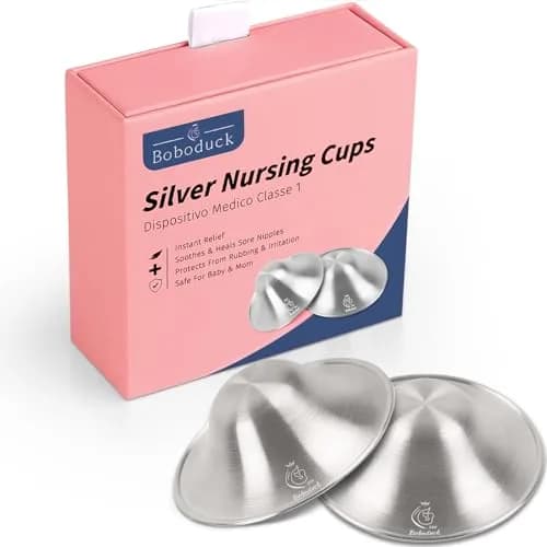 Boboduck 999 Silver Nipple Shields for Nursing Newborn | Standard Size thumbnail 1