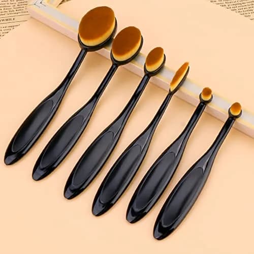 UNIMEIX Blending Brush Set for Card Making 6 Pack Brown | Soft Nylon & Plastic Handle thumbnail 1