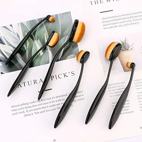 UNIMEIX Blending Brush Set for Card Making 6 Pack Brown | Soft Nylon & Plastic Handle thumbnail 6