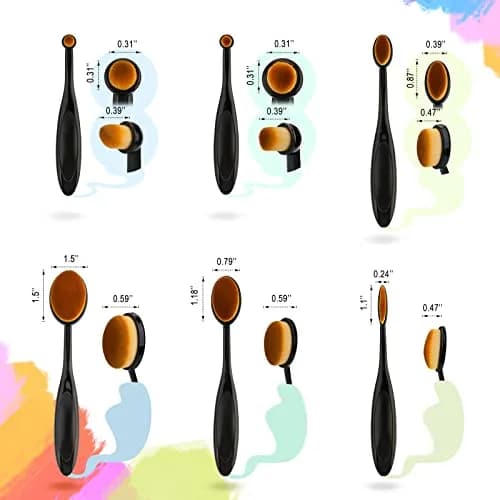 UNIMEIX Blending Brush Set for Card Making 6 Pack Brown | Soft Nylon & Plastic Handle thumbnail 7