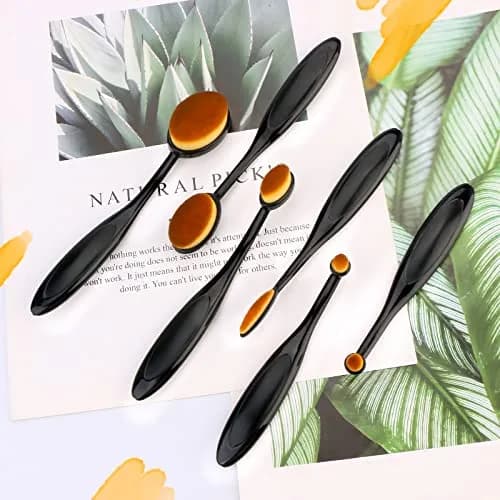 UNIMEIX Blending Brush Set for Card Making 6 Pack Brown | Soft Nylon & Plastic Handle thumbnail 3