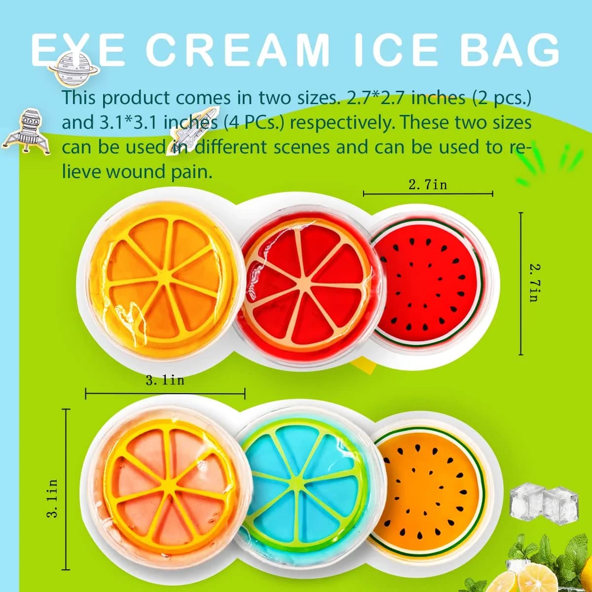Couleurs Kids Ice Pack Gel Cooling Pad 2-Pack (14.4cm x 16cm x 1.3cm) | Reusable Hot & Cold Therapy for Children - view 7