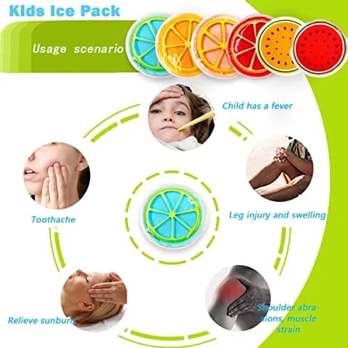 Couleurs Kids Ice Pack Gel Cooling Pad 2-Pack (14.4cm x 16cm x 1.3cm) | Reusable Hot & Cold Therapy for Children thumbnail 3