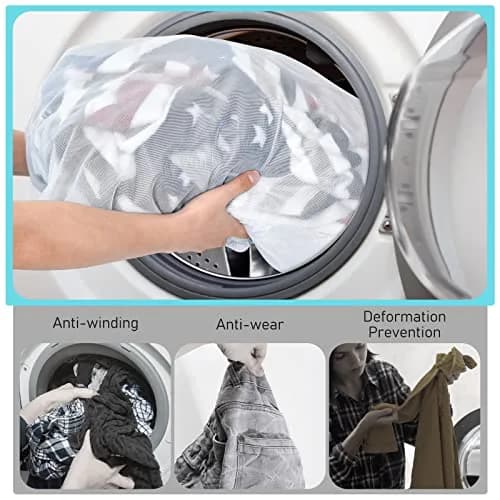 OTraki Large Mesh Laundry Bag 70x90cm (28x35 inch) | Zippered Delicates Net for Machine Washing thumbnail 5