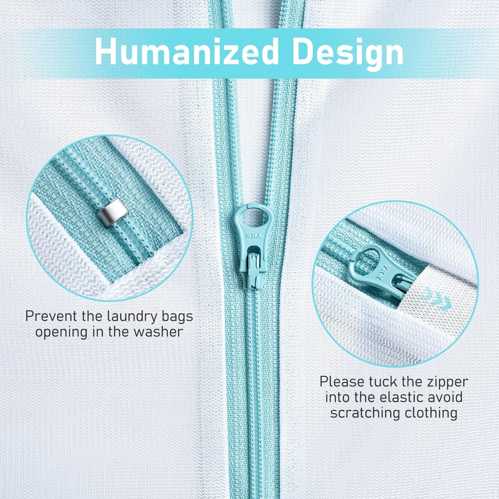 OTraki Large Mesh Laundry Bag 70x90cm (28x35 inch) | Zippered Delicates Net for Machine Washing - view 3
