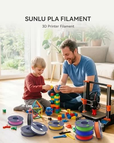 SUNLU 250g PLA Filament Bundle 1.75mm | Multicolor 3D Printer Filament for Small Prints thumbnail 2