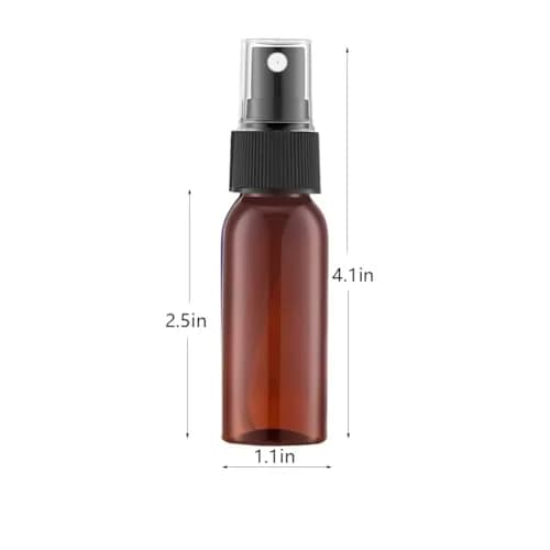 Lil Ray Amber Plastic Spray Bottle 30ml (1 Oz) | 12-Pack Travel Size Fine Mist Sprayer thumbnail 3