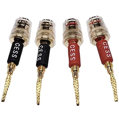 CNCESS Braided Pin Banana Plug to 4mm Female Banana Jack | Secure Speaker Wire Connection thumbnail 5