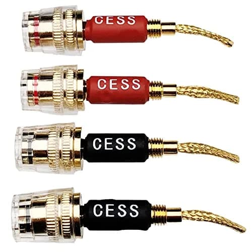 CNCESS Braided Pin Banana Plug to 4mm Female Banana Jack | Secure Speaker Wire Connection thumbnail 8