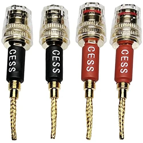 CNCESS Braided Pin Banana Plug to 4mm Female Banana Jack | Secure Speaker Wire Connection thumbnail 3