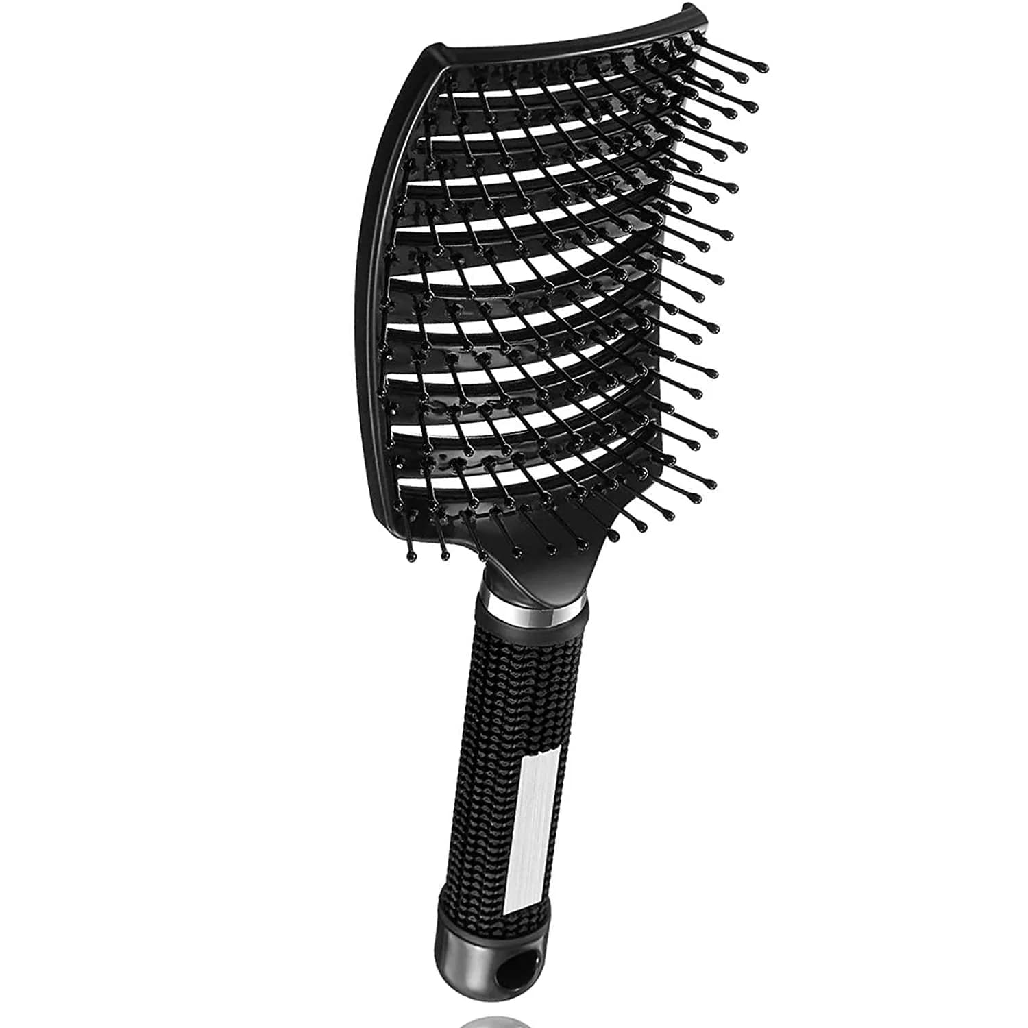 Curved Vented Hair Brush for Fast Blow Drying & Detangling | 24.5cm (9.65 inch) — Black