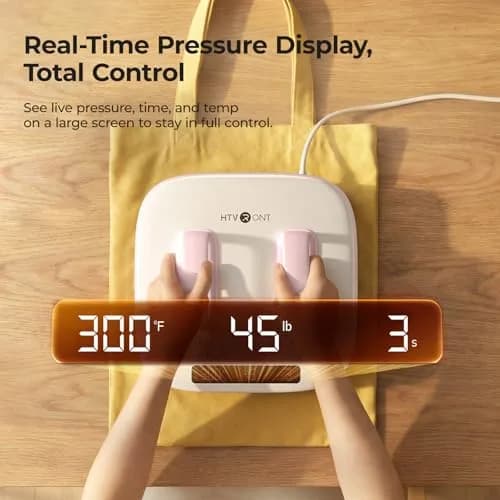 HTVRONT Mini Heat Press Machine Blue | 500W Portable Iron Press for T-Shirts, Hats, Heat Transfer Projects - view 2
