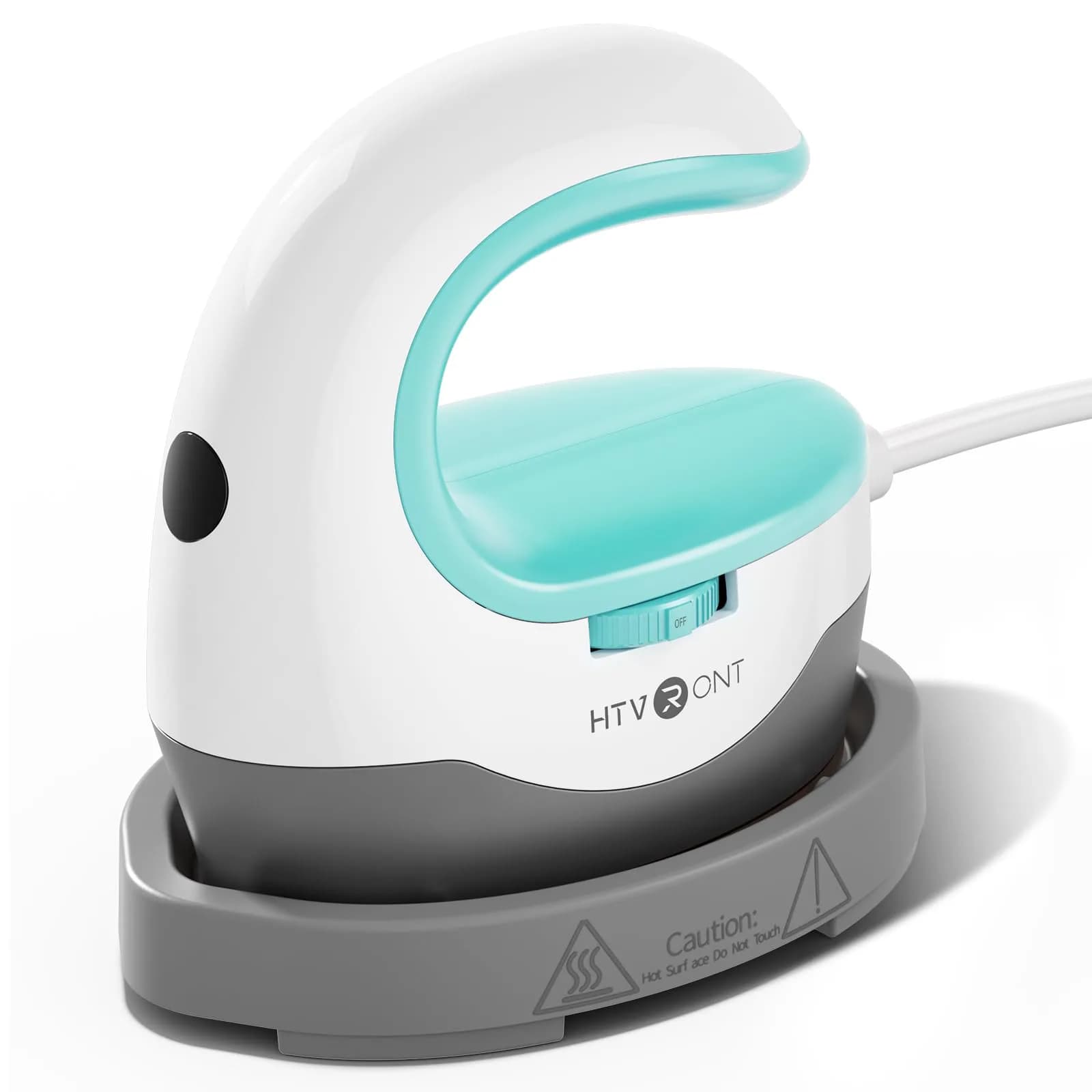 HTVRONT Mini Heat Press Machine for Crafts, 3 Heat Settings, 140-180°C (284-356°F) | Mint Color, 439g - main product image