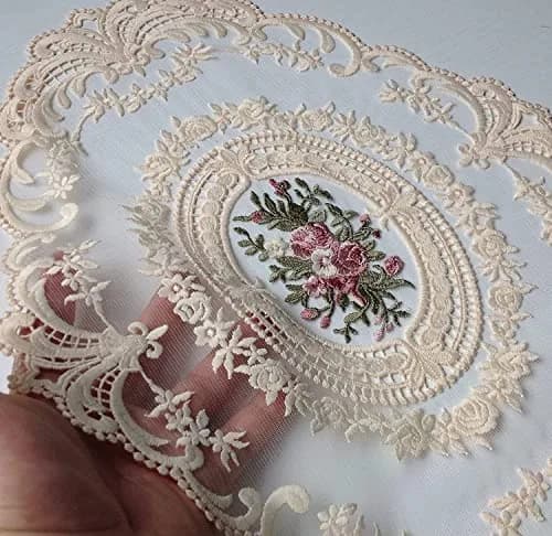 Fiygor Retro Lace Placemats 2-Pack 30x40 cm (12x16 inches) | Handmade French Crochet Doilies for Dining Tables thumbnail 4