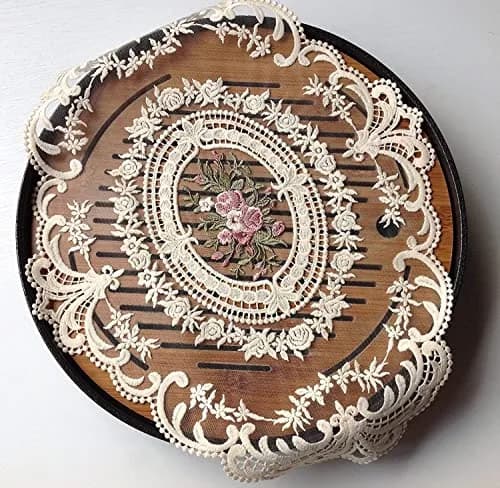 Fiygor Retro Lace Placemats 2-Pack 30x40 cm (12x16 inches) | Handmade French Crochet Doilies for Dining Tables thumbnail 3