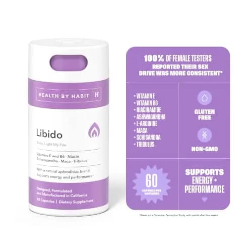 Health By Habit Libido Blend 2 Pack (60 Capsules) | Natural Aphrodisiac with Maca & Ashwagandha thumbnail 3