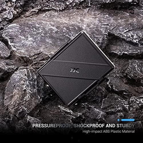 JJC High Capacity Memory Card Case for 36 Micro SD and 18 SD Cards | Water-Resistant, Anti-Shock, Anti-Dust Organizer thumbnail 4