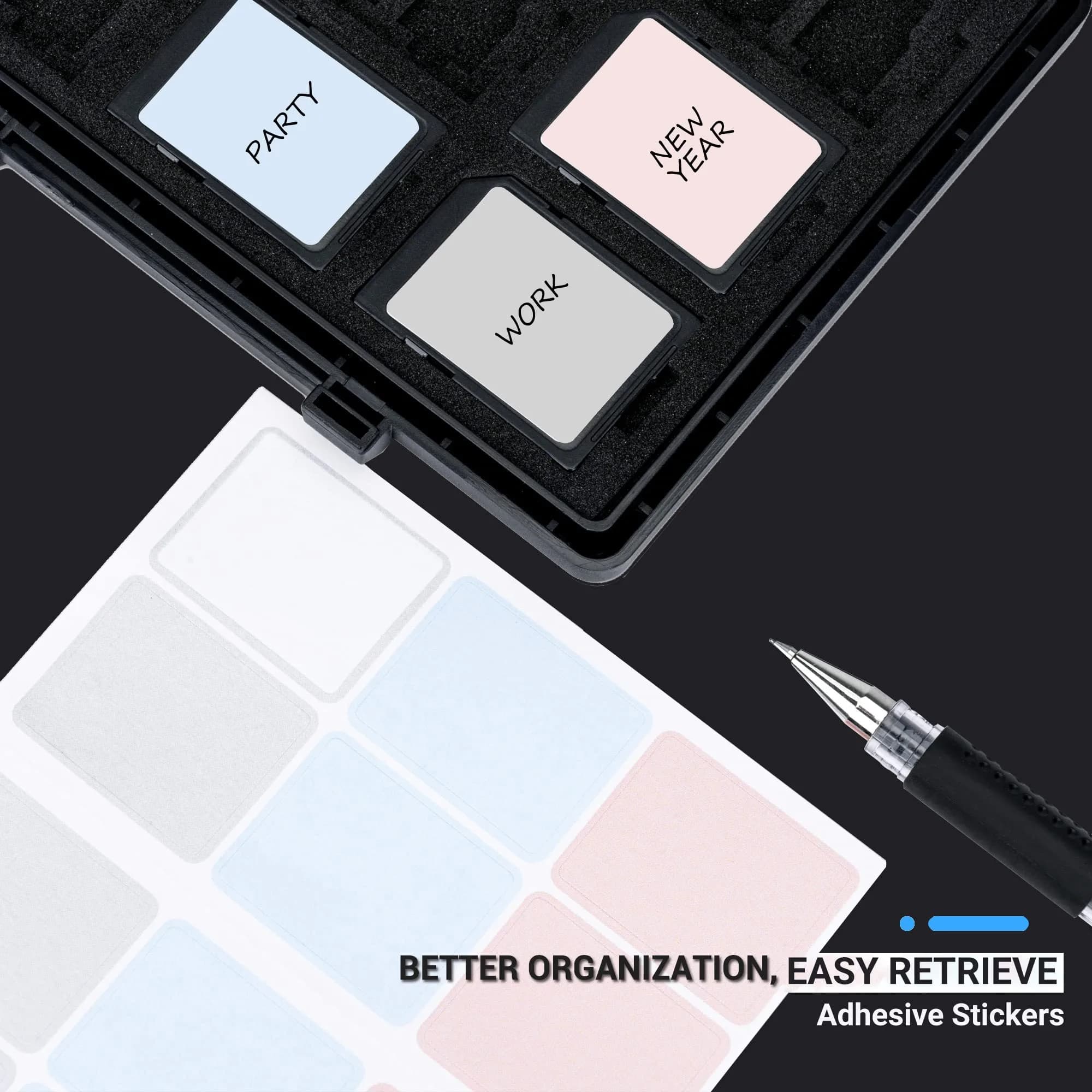 JJC High Capacity Memory Card Case for 36 Micro SD and 18 SD Cards | Water-Resistant, Anti-Shock, Anti-Dust Organizer - view 7