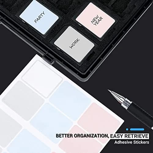 JJC High Capacity Memory Card Case for 36 Micro SD and 18 SD Cards | Water-Resistant, Anti-Shock, Anti-Dust Organizer thumbnail 7