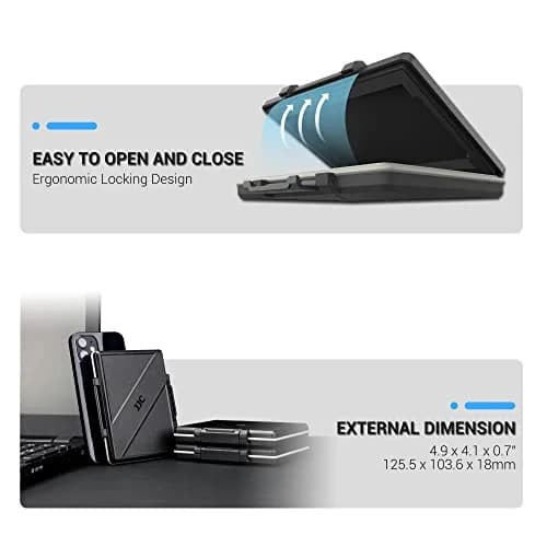 JJC 2-Slot 2.5 inch SSD Hard Drive Case | Water-Resistant & Shockproof Storage Box thumbnail 5