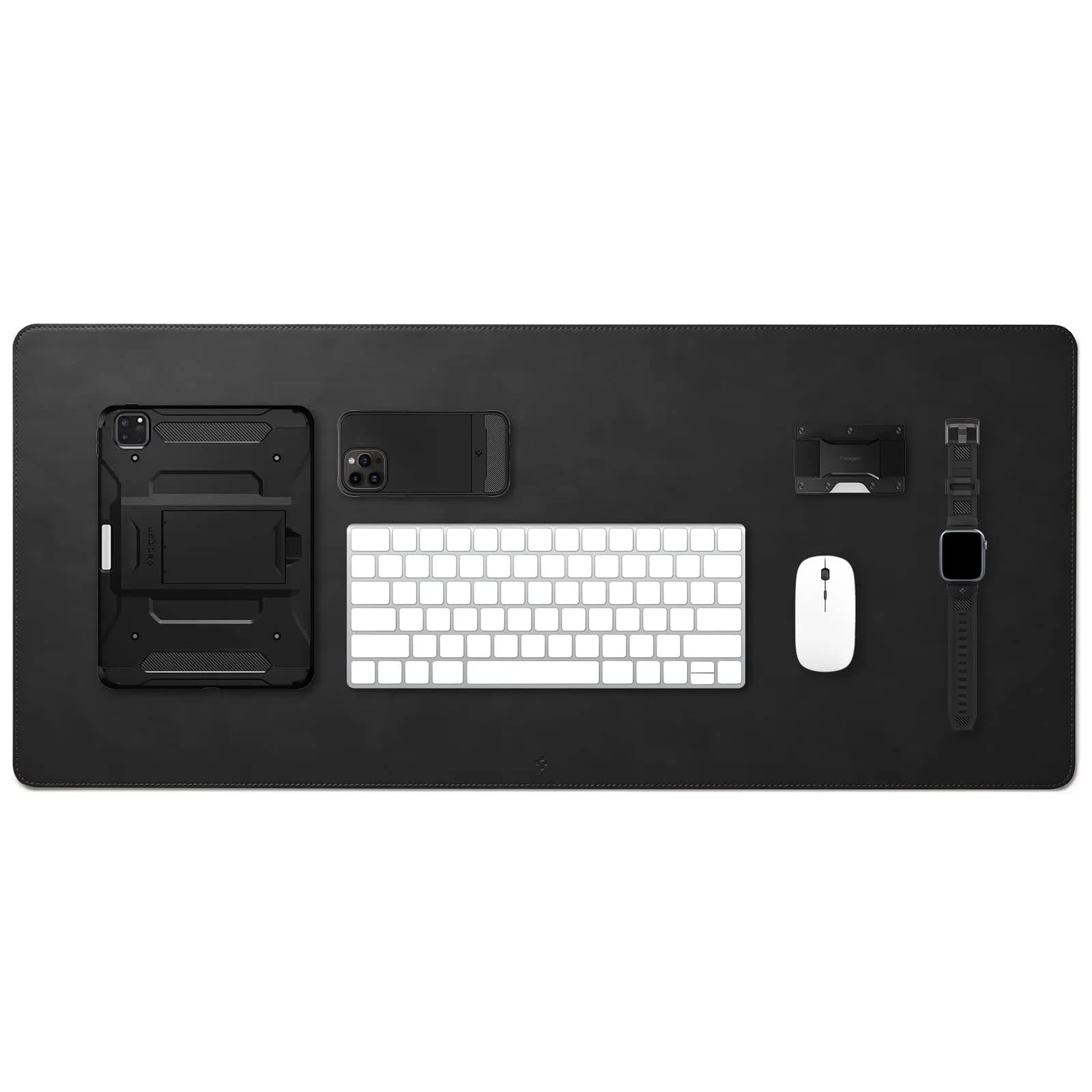 Spigen PU Leather Desk Pad 35.4"x15.7" | Water-Resistant Vegan Leather Desk Protector - main product image