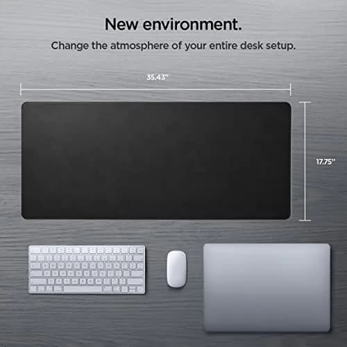 Spigen PU Leather Desk Pad 35.4"x15.7" | Water-Resistant Vegan Leather Desk Protector thumbnail 7