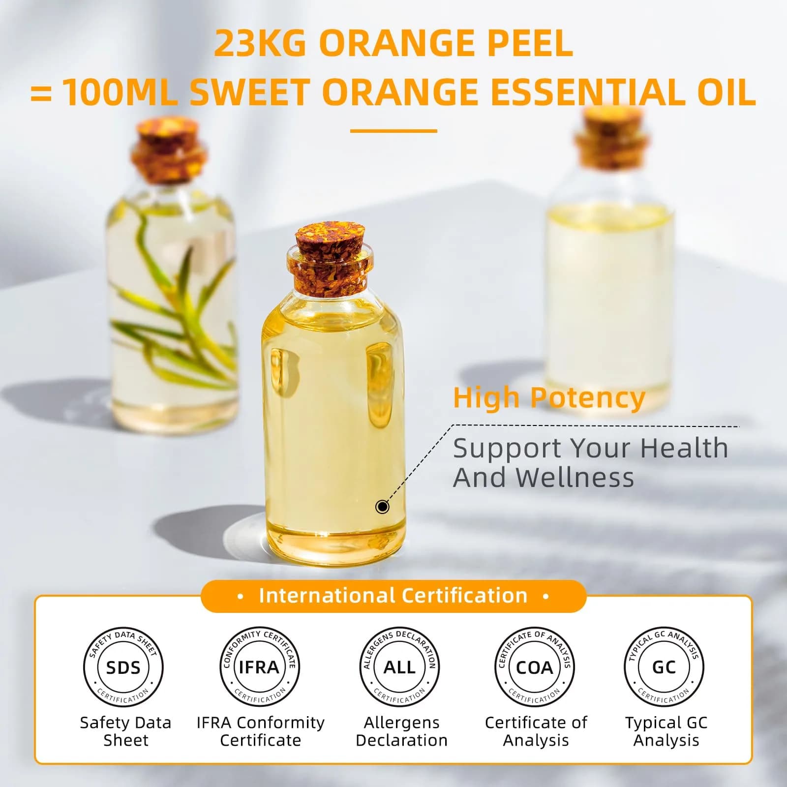 HIQILI Sweet Orange Essential Oil, Large 16 Fl Oz (500ml) | USA Imported Aromatherapy Grade - view 4