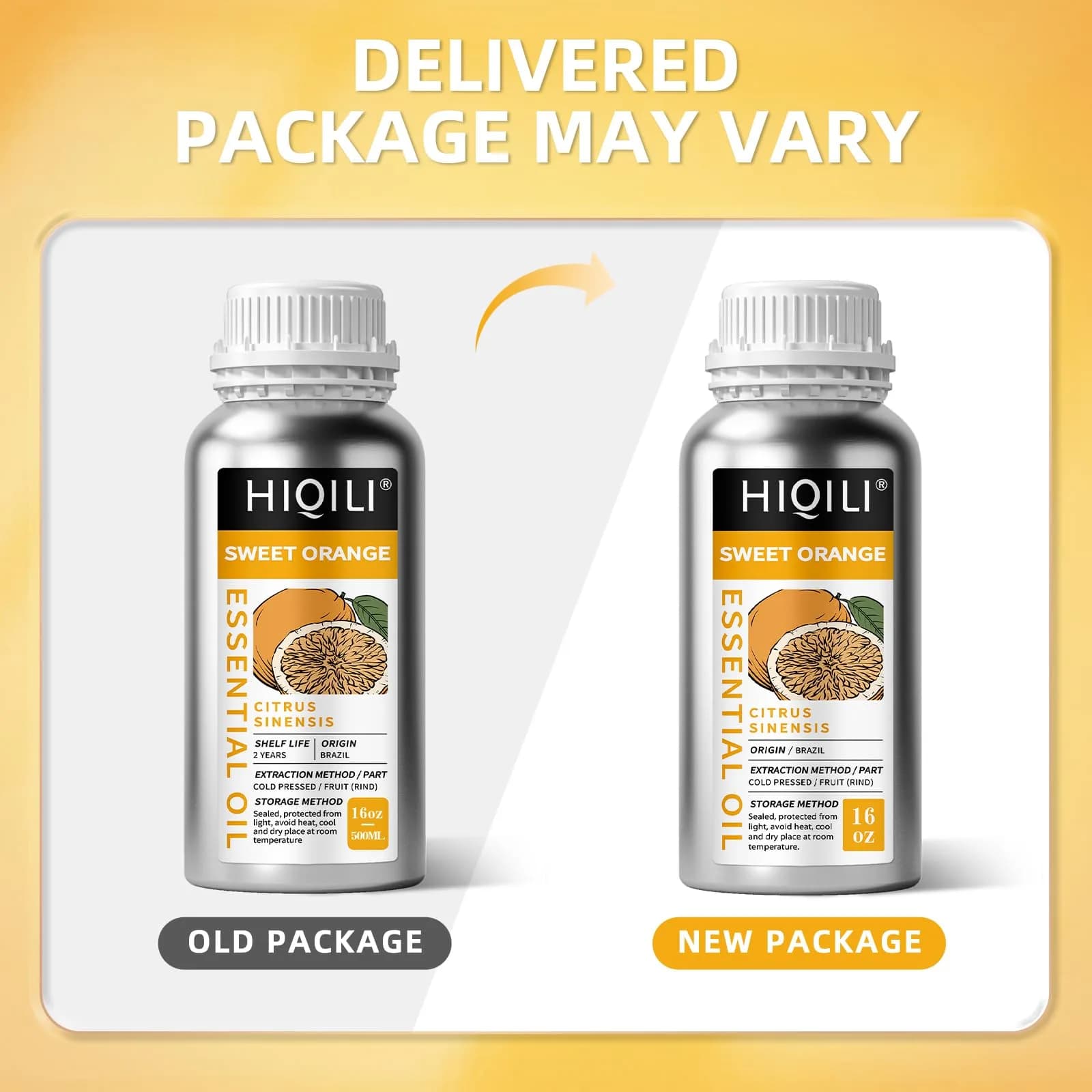 HIQILI Sweet Orange Essential Oil, Large 16 Fl Oz (500ml) | USA Imported Aromatherapy Grade - view 8