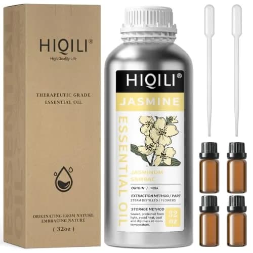 HIQILI Jasmine Essential Oil - 1000 ML (32 Fl Oz) | Potent Floral Aroma for Diffusers & Skincare - view 3