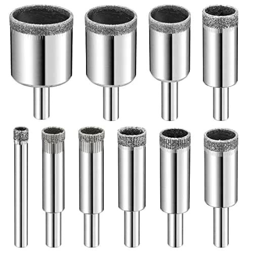 Semderm Diamond Hole Saw Set 10 PCS 3mm-30mm (1/4"-1 1/5") | Cuts Glass, Tile, Stone, Granite — 10 PCS (1/4"-1 1/5") Diamond Hole Saw