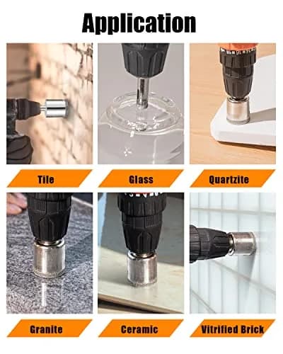 Semderm Diamond Hole Saw Set 10 PCS 3mm-30mm (1/4"-1 1/5") | Cuts Glass, Tile, Stone, Granite thumbnail 5