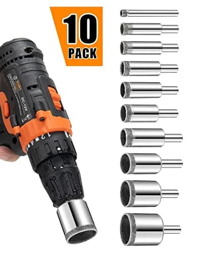 Semderm Diamond Hole Saw Set 10 PCS 3mm-30mm (1/4"-1 1/5") | Cuts Glass, Tile, Stone, Granite thumbnail 3