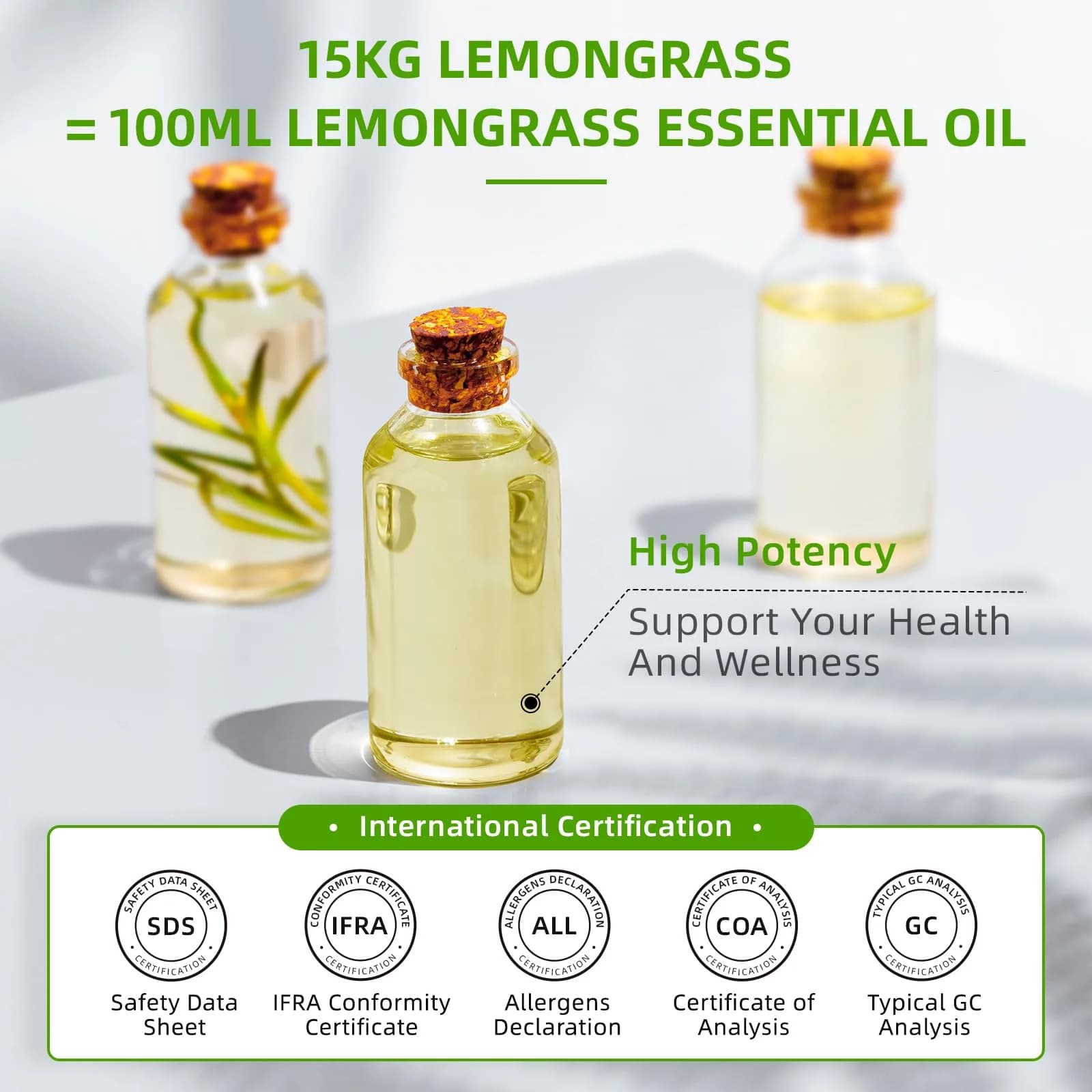 HIQILI Lemongrass Essential Oil, 475ml (16 Fl Oz) | Pure Citrus Aroma for Diffusers & DIY - view 8