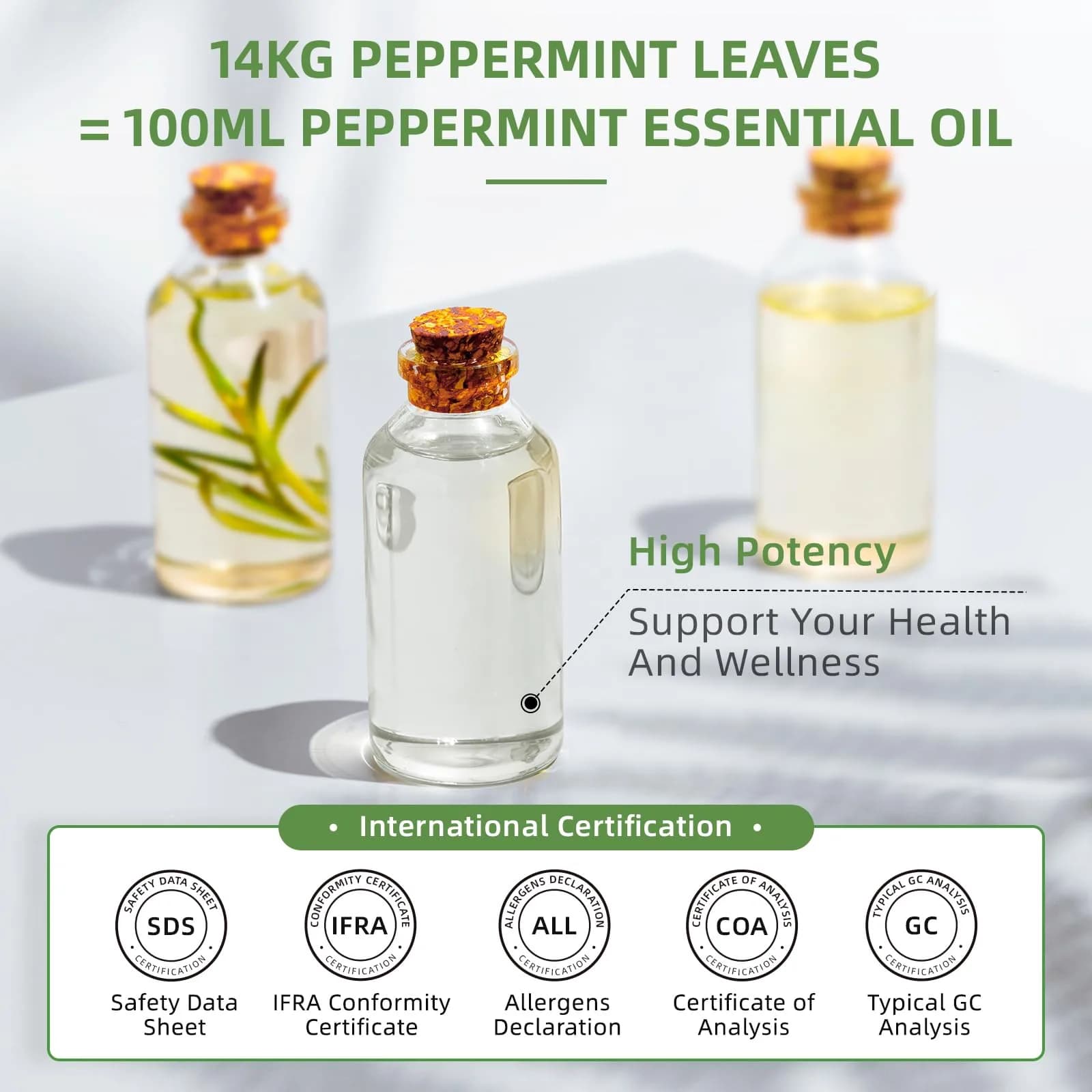 HIQILI Peppermint Essential Oil 473ml (16 Fl Oz) | USA-Sourced for Air Freshening, DIY & Aromatherapy - view 4