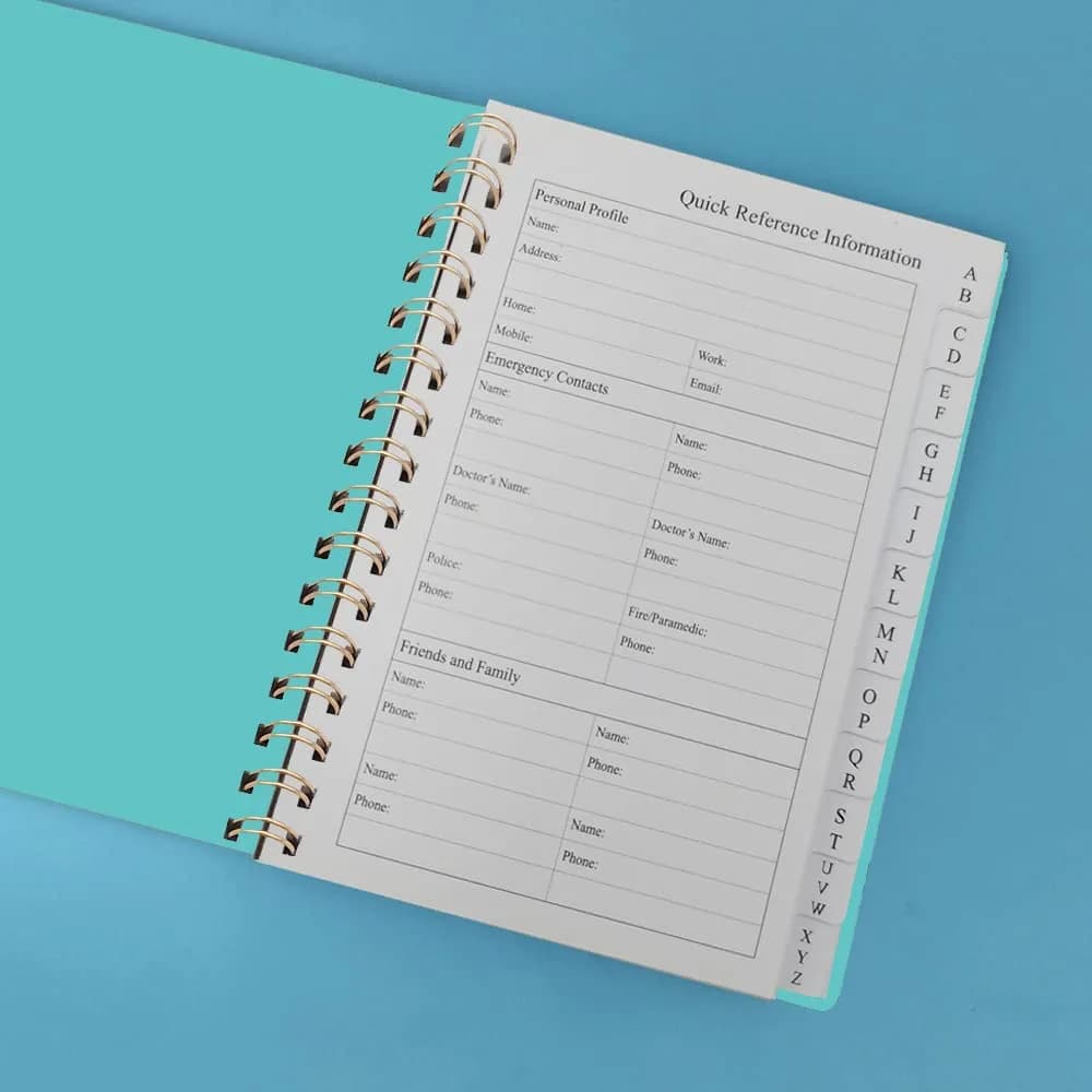 Nokingo Telephone Address & Birthday Book with A-Z Tabs, 5x7 Inch | 120 Pages, Hardcover Organizer - view 2