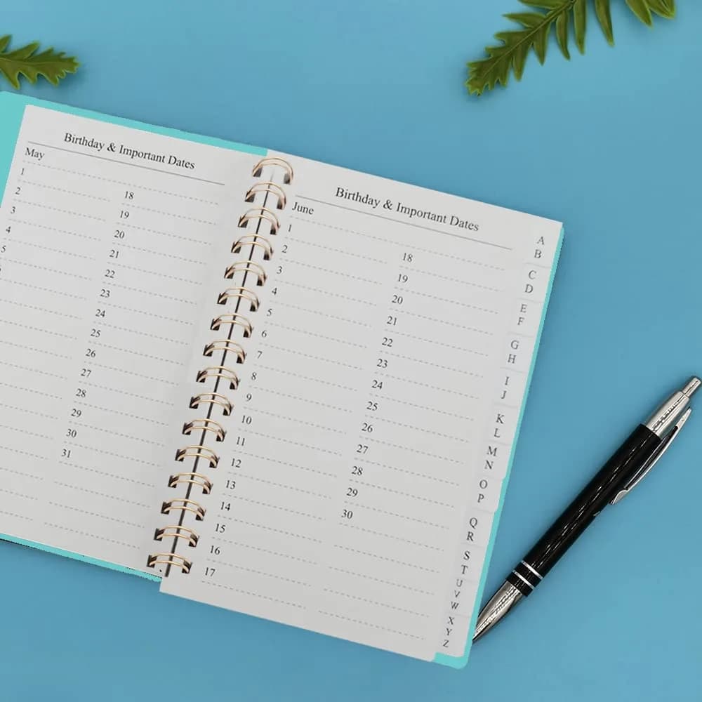 Nokingo Telephone Address & Birthday Book with A-Z Tabs, 5x7 Inch | 120 Pages, Hardcover Organizer - view 3