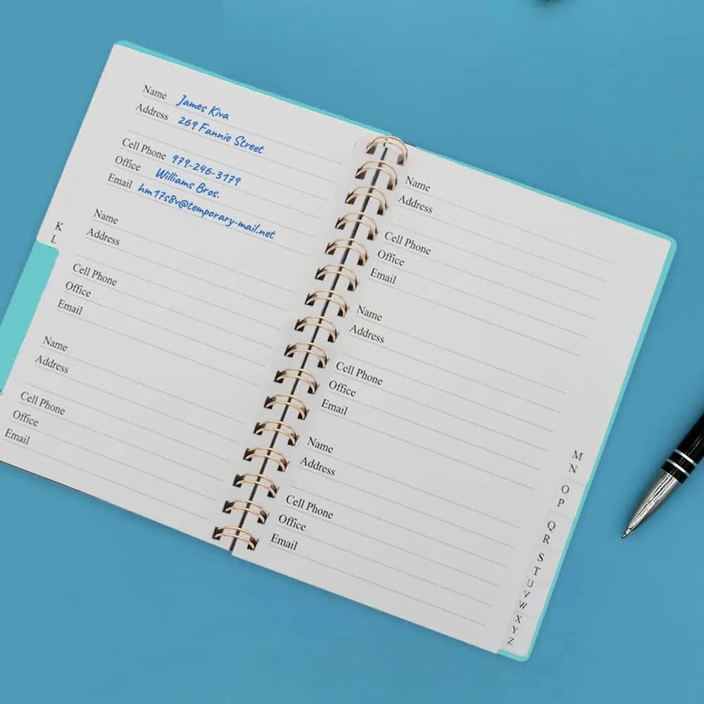 Nokingo Telephone Address & Birthday Book with A-Z Tabs, 5x7 Inch | 120 Pages, Hardcover Organizer - view 4