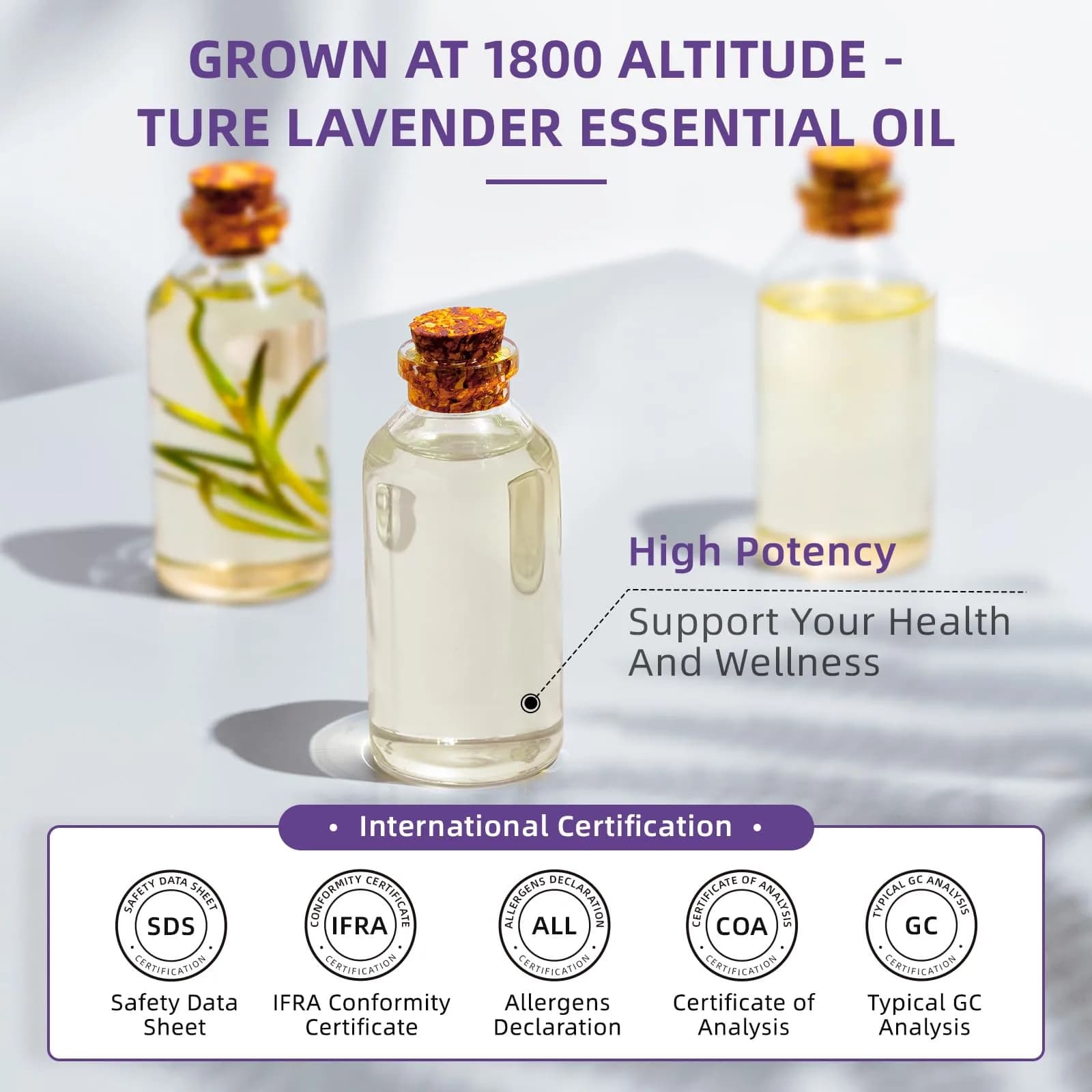 HIQILI Natural Lavender Essential Oil 475ml (16 fl oz) | Large Capacity for Aromatherapy & DIY - view 4