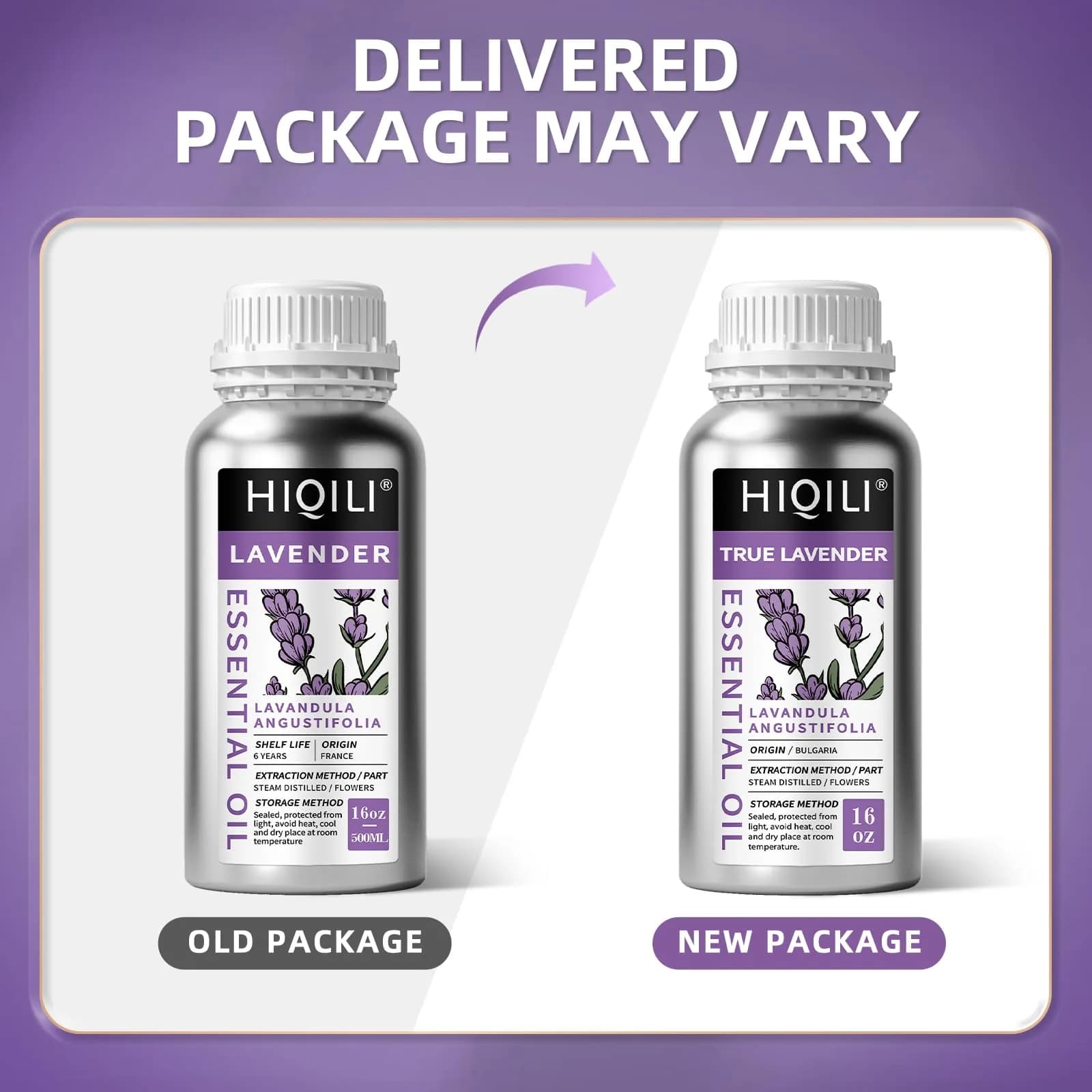 HIQILI Natural Lavender Essential Oil 475ml (16 fl oz) | Large Capacity for Aromatherapy & DIY - view 8