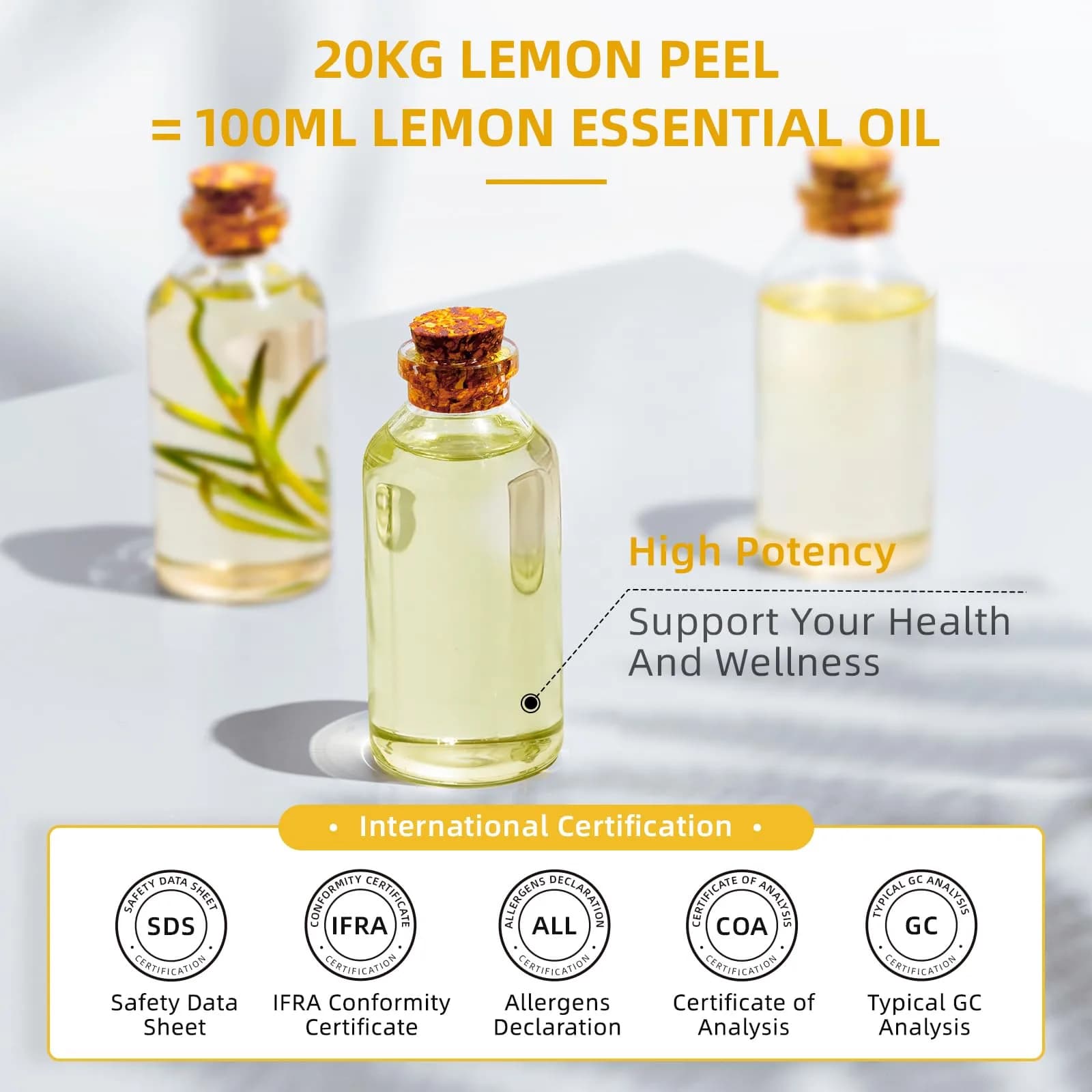 HIQILI Lemon Essential Oil 473ml (16 Fl Oz) | Fresh Citrus Aroma for Cleaning & Aromatherapy - view 4
