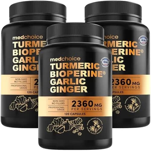 MEDCHOICE 4-in-1 Turmeric Joint Support with Garlic & BioPerine, 120ct | Supports Mobility & Joint Comfort thumbnail 1