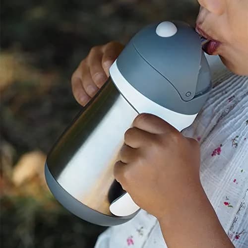 Béaba Stainless Steel Straw Sippy Cup Insulated Toddler Cup 240ml (8.5 oz) | Spill-Proof Leak-Proof for 8+ Months thumbnail 7