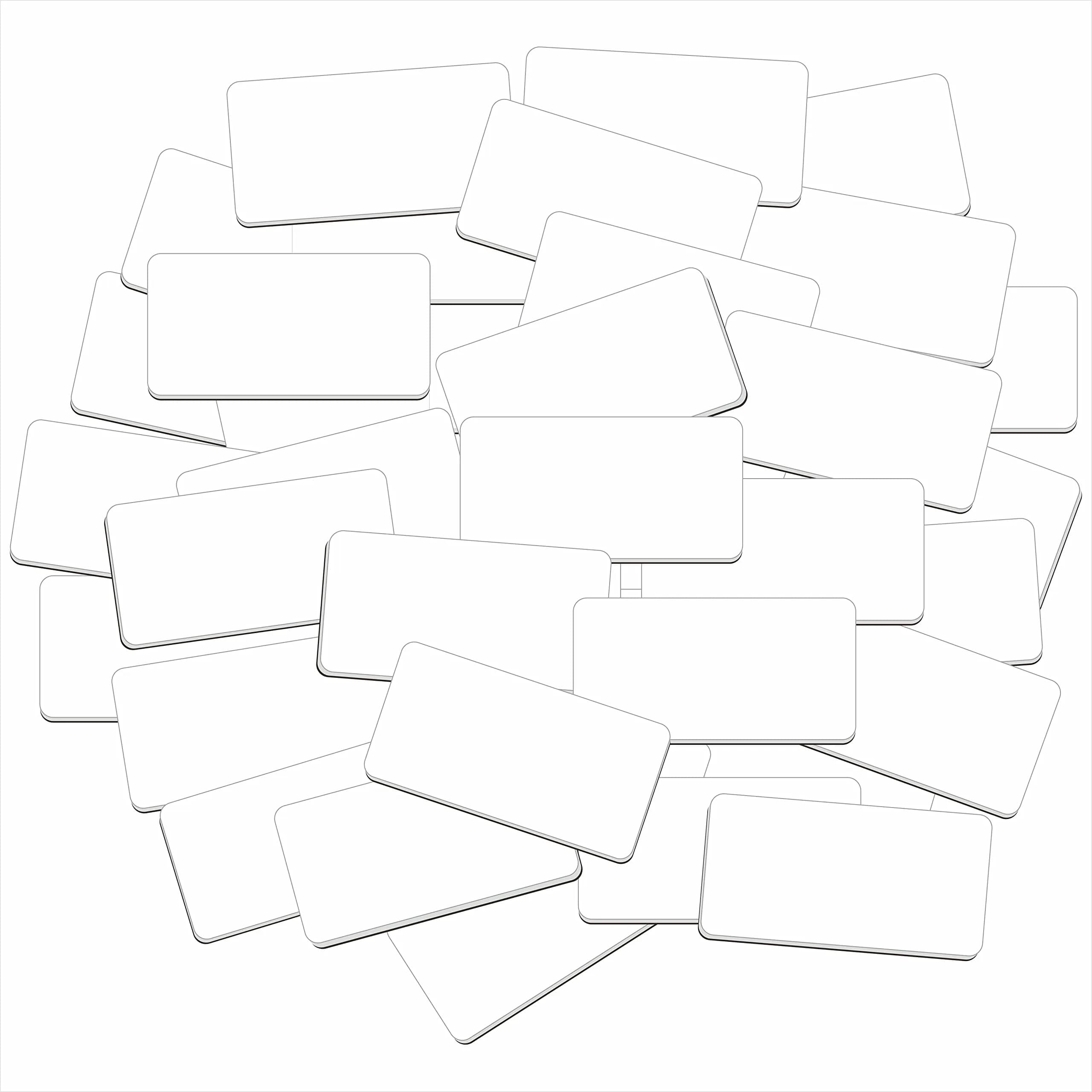 SpriteGru Magnetic Name Tag Label, 55 PCS | Reusable Dry Erase Magnetic Stickers for Whiteboards & Office (2" x 1") — White