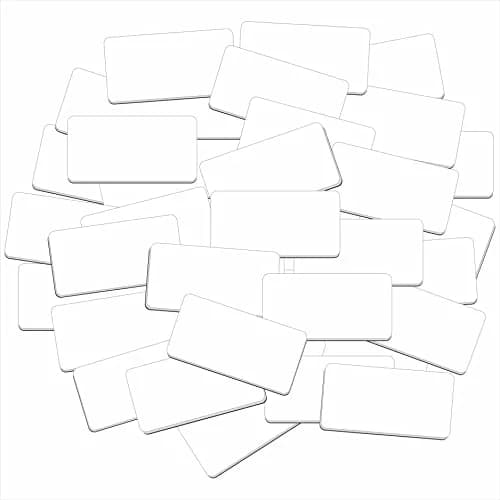 SpriteGru Magnetic Name Tag Label, 55 PCS | Reusable Dry Erase Magnetic Stickers for Whiteboards & Office (2" x 1") thumbnail 1