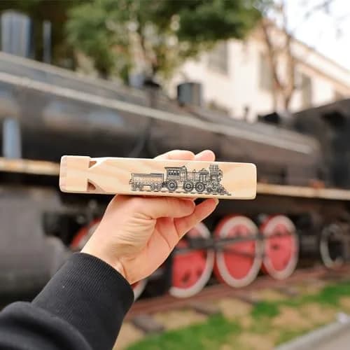Fartime Solid Wood Train Whistle 4 Tone Musical Toy 19 cm (7.4 inch) | Authentic USA Import thumbnail 5
