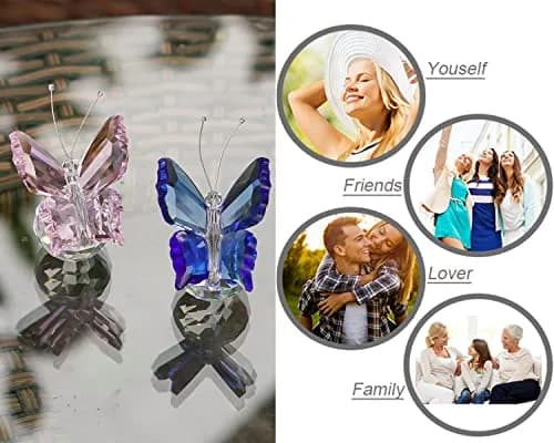 H&D HYALINE & DORA Crystal Butterfly Figurine with Ball Base 5.1 cm (2 in) | Handmade Glass Animal Ornament thumbnail 9