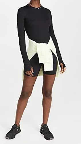 Splits59 Louise Rib Long Sleeve Shirt | Fitted Black Women's Top with Thumbholes (Small) thumbnail 5
