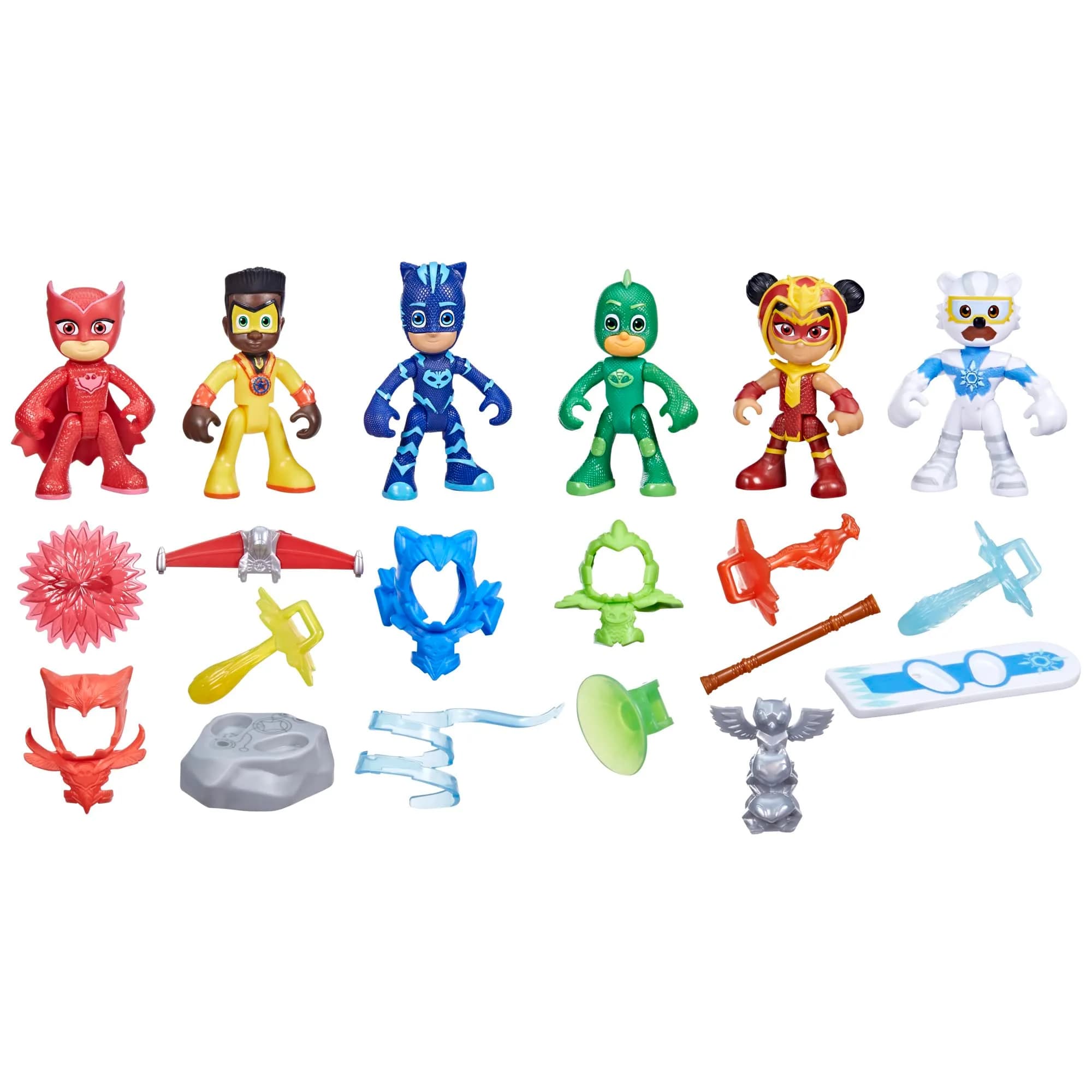 PJ Masks Power Heroes Meet The Power Heroes Figure Set with 6 Figures and 14 Accessories | Preschool Toys for Kids 3 Years and Up - main product image